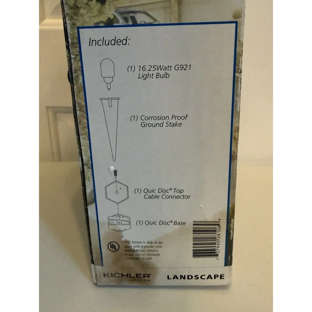 Kichler Pathlight #153083 Model #28106 Satin Etched Glass Landscape Lighting New